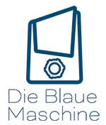 Logo Blaue Maschine, Hof